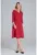 Rochie midi M843 – maneci 3/4 – decolteu in forma de inima – burgundy – poliester