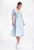 Rochie midi M872 – bumbac 100% – albastru deschis – croiala confortabila