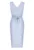 Rochie midi albastra – cu curea – decolteu in V – din poliester –