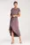 Rochie midi asimetrica M1041 – culoare maro – viscoza