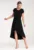 Rochie midi asimetrica – viscoza – negru