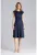 Rochie midi  bleumarin – stil clasic – viscoza