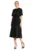 Rochie midi camasa neagra – bumbac – cu curea si buzunare –