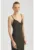 Rochie midi cambrata cu bretele inguste