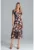 Rochie midi colorata – cu model – maneci scurte – vara – viscoza
