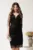 Rochie midi conica neagra din tull cu paiete- Ella Collection Ingrid