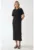 Rochie midi  croiala lejera – guler rotund