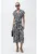 Rochie midi cu cordon in talie si imprimeu
