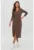 Rochie midi cu crapatura frontala