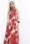 Rochie midi cu croiala evazata si model abstract