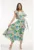 Rochie midi cu croiala in A – model si cordon in talie