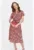 Rochie midi cu croiala in A si fenta cu nasturi