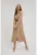 Rochie midi cu curea lata bej