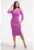 Rochie midi cu decolteu in V si slit pe spate