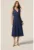 Rochie midi cu decolteu in V si strasuri
