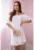 Rochie midi cu decolteu pe umeri si funde decorative –