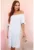 Rochie midi cu decolteu pe un umar si funde –