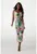 Rochie midi cu imprimeu cu frunze