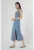 Rochie midi cu imprimeu si slit frontal