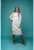 Rochie midi cu maneci cazute si cordon Elvi – Alb