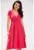 Rochie midi cu maneci scurte si model petrecut