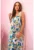 Rochie midi cu model floral – fara maneci –