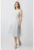 Rochie midi cu model in carouri si talie drapata
