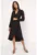 Rochie midi cu model petrecut si maneci lungi
