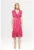 Rochie midi cu model si aplicatii de volane