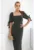 Rochie midi cu prindere la maneci –
