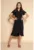 Rochie midi cu prindere laterala si model petrecut –