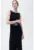 Rochie midi cu slit frontal si model uni