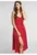 Rochie midi cu slit pe picior si bust drapat Simba