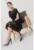 Rochie midi cu strat exterior floral si fronseu lateral