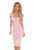 Rochie midi dama – Helaifleur – roz pudra