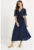 Rochie midi dama –  bumbac – decolteu in V