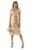 Rochie midi dama –  imprimeu floral – bumbac/poliester – maro/alb