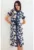Rochie midi dama HiCCUP – imprimeu floral – viscoza