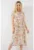 Rochie midi dama –  imprimeu floral – viscoza – multicolor