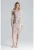 Rochie midi – dantela – bej – poliester –