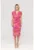 Rochie midi de matase cu model