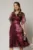 Rochie midi de ocazie in degrade magenta din voal fin