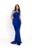 Rochie midi de satin cu aplicatie florala si barete de lant