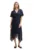 Rochie midi de sifon cu maneci butterfly