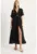 Rochie midi  decolteu in V – neagra – textil