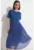 Rochie midi din amestec de bumbac cu aspect plisat