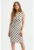 Rochie midi din amestec de in cu buline