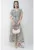 Rochie midi din amestec de lyocell cu dungi