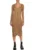 Rochie midi din amestec de lyocell cu striatii