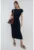 Rochie midi din bumbac organic cu detaliu nod